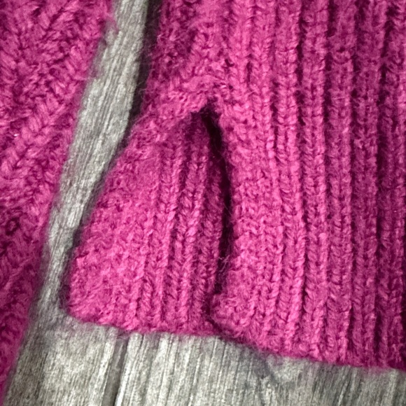 Lucky Brand Women's Half Zip Pullover Sweater - Raspberry Color - Picture 5 of 5